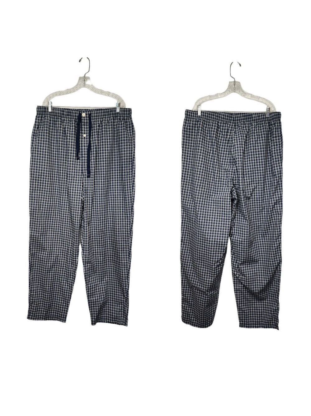 CREMIEUX PLAID BLUE WHITE PAJAMA PANTS 2XT
